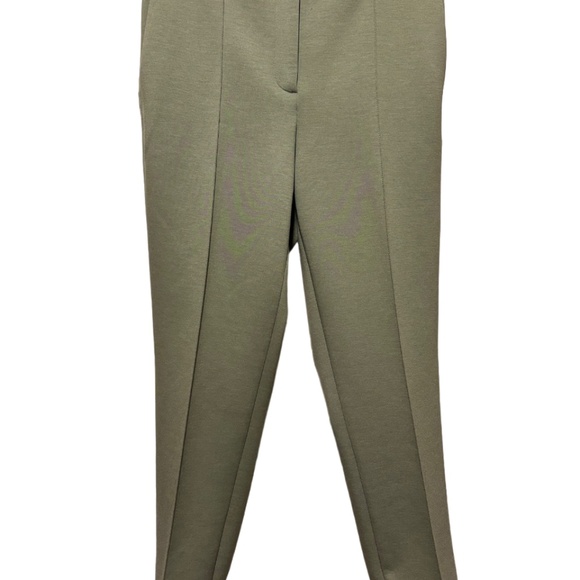 Ann Taylor | Women's Curvy Fit Olive Green Tapered Pants - Picture 2 of 7